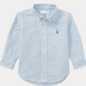 Ralph Lauren baby boy iconic Oxford button down blue